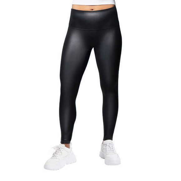 DEFECT Jane & Bleecker Women Faux Leather Hi Waist Legging Black Sz XL $70 VV045 - Picture 6 of 9